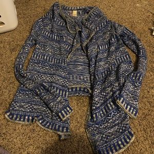 Blue Aztec cardi
